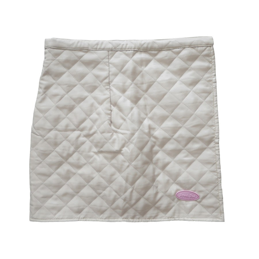 Quilted Wrap Skirt - Nude