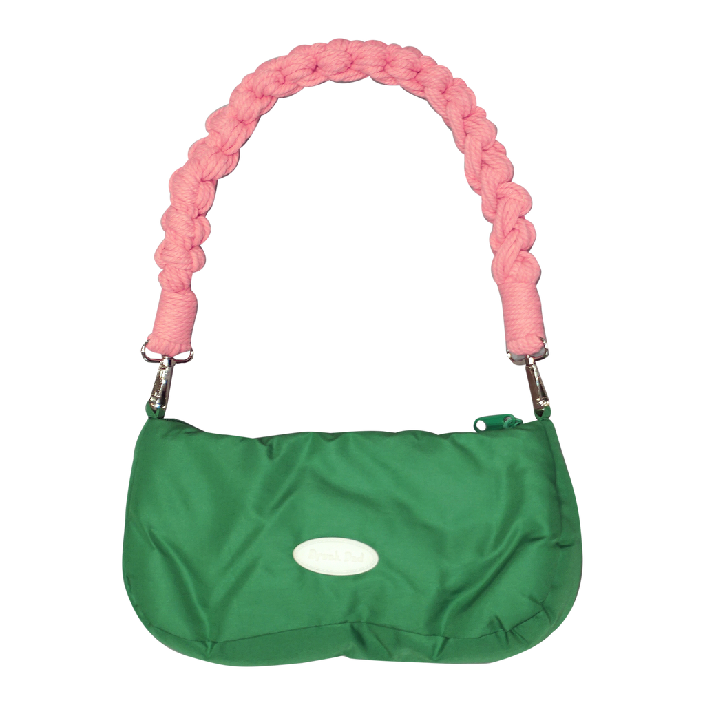 Puffy Shoulder Bag - Crocheted Strap