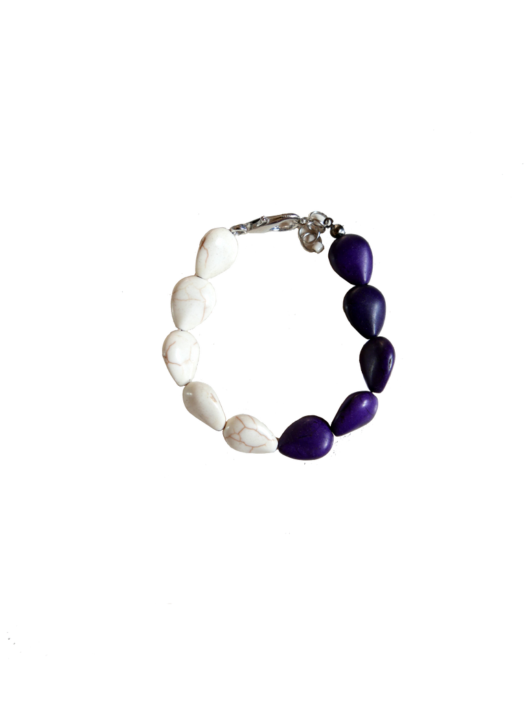 Bracelet 002 White/ Purple