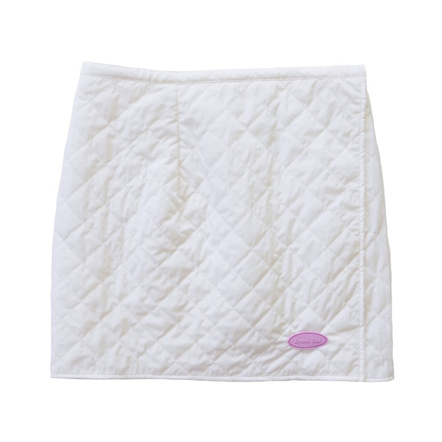 Quilted Wrap Skirt - White