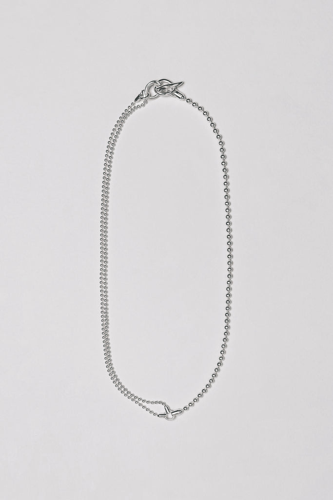 Ball Chain Necklace with Pearl attachment