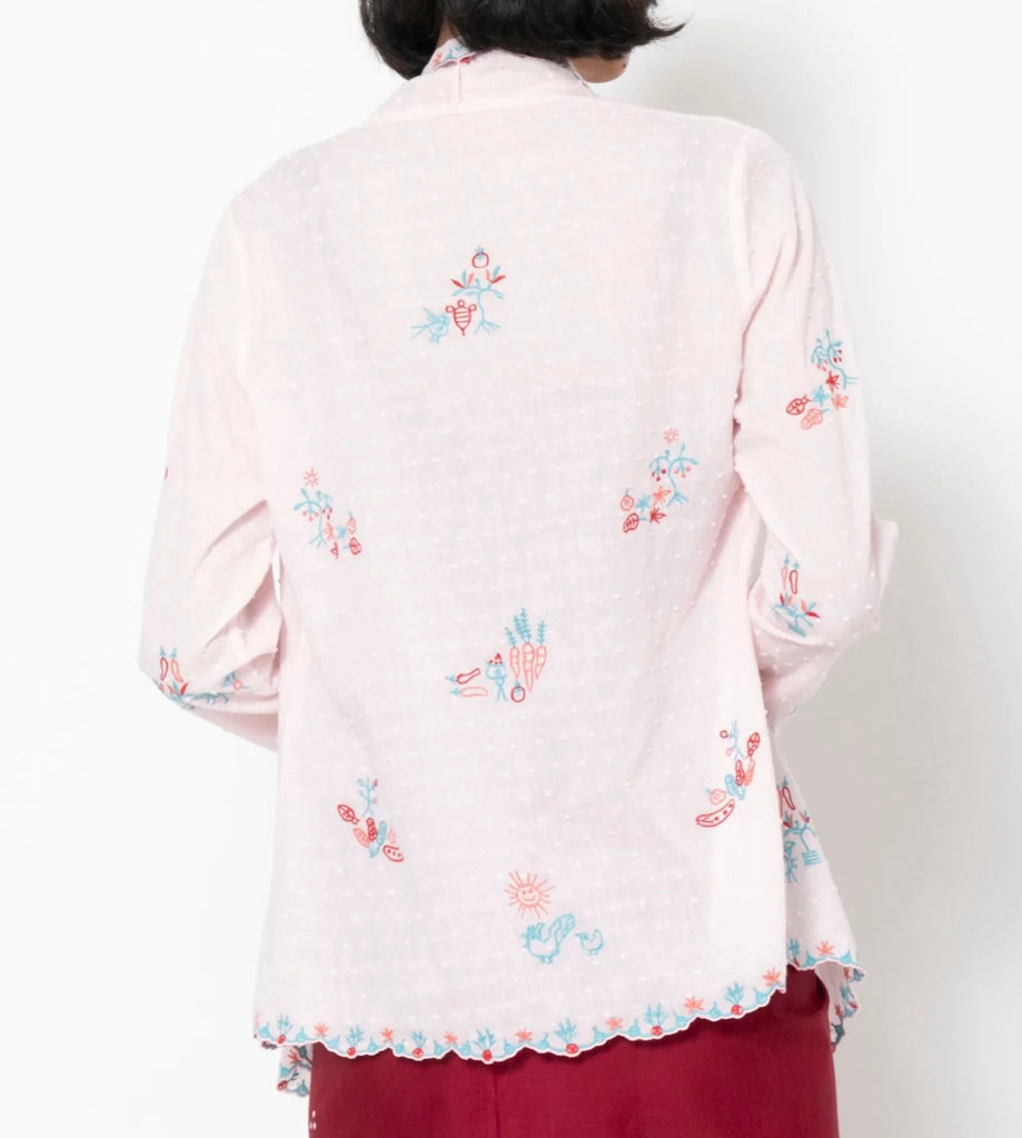 Kebaya Encim Tumbuh Pink