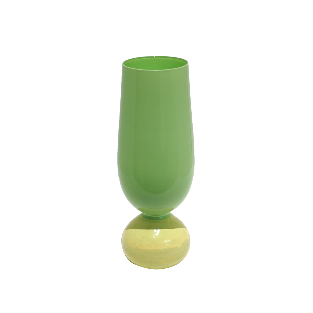Long Green Glass Goblet