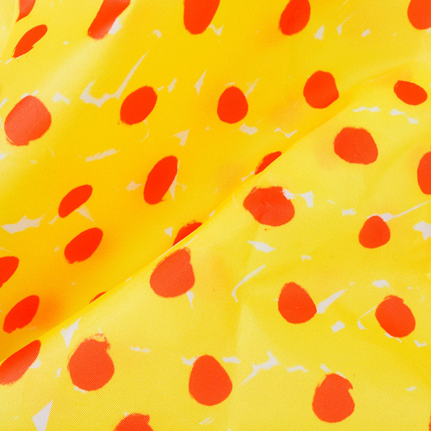 Yellow Red Polka Dots