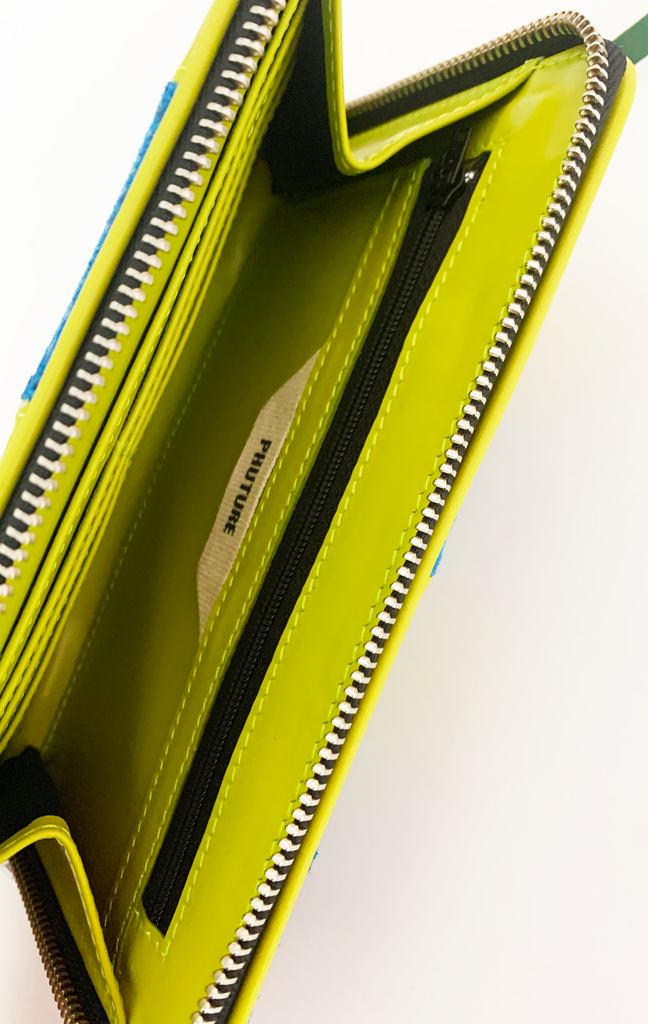 Re- Maxi Wallet Lime & blue & Green