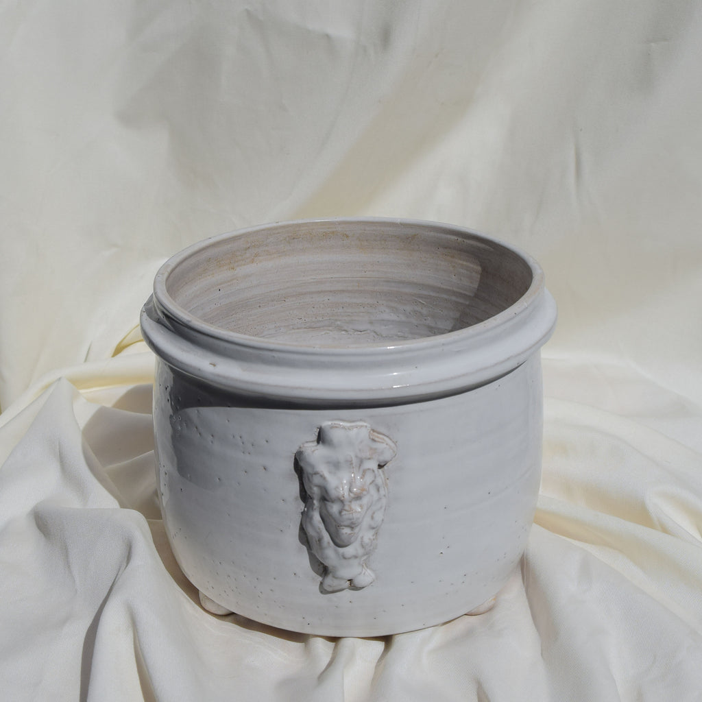 Lion Head Ceramic Vase