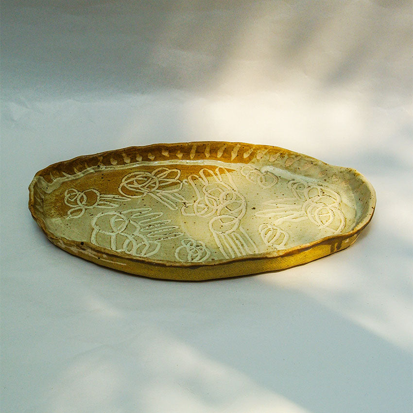 Oval Platter in Oat