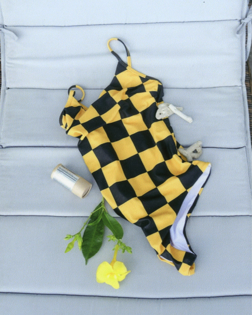 Black / Yellow Checkered Onepiece
